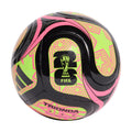 Black football with neon pink and lime graphic panels, FIFA and Trionda logos
