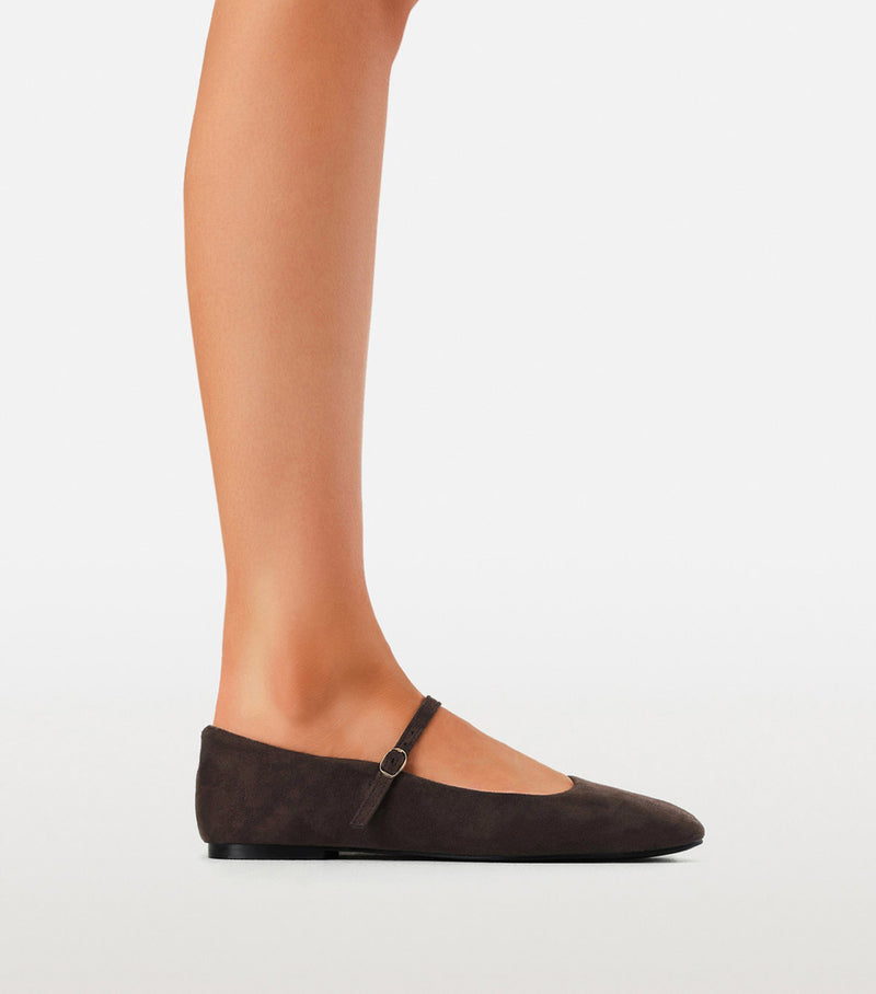 FION - DARK CACAO SUEDE-Flats-Billini-BILLINI USA