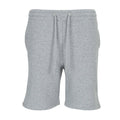 Youth heather grey fleece oversized sweat shorts with drawstring waist