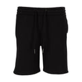 Youth black fleece oversized sweat shorts with drawstring waist