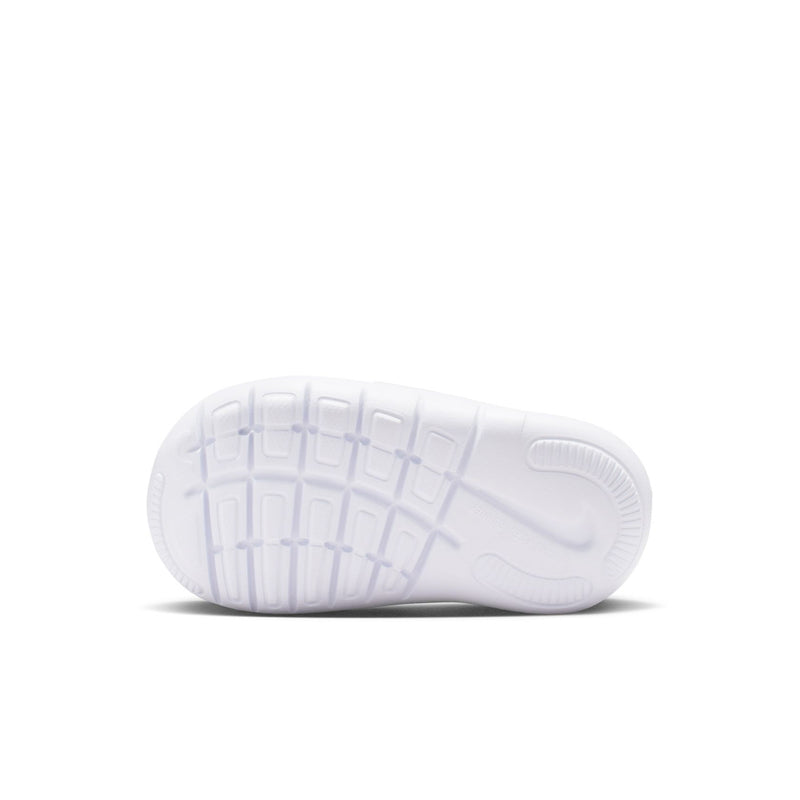Toddler pink slip-on running sneaker outsole with textured tread