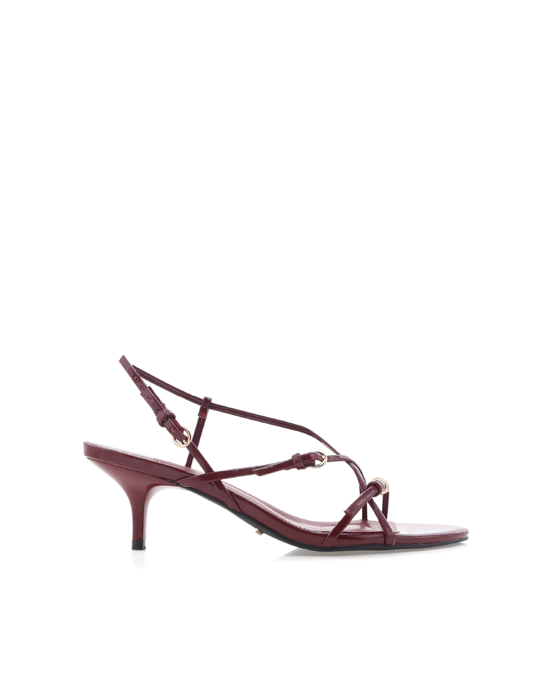 FLOSSIE - CHERRY RED PATENT-Heels-Billini-BILLINI USA