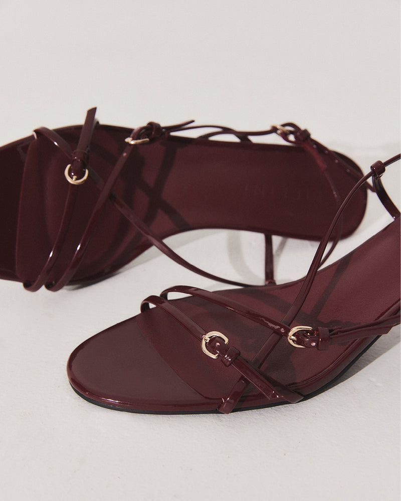 FLOSSIE - CHERRY RED PATENT-Heels-Billini-BILLINI USA