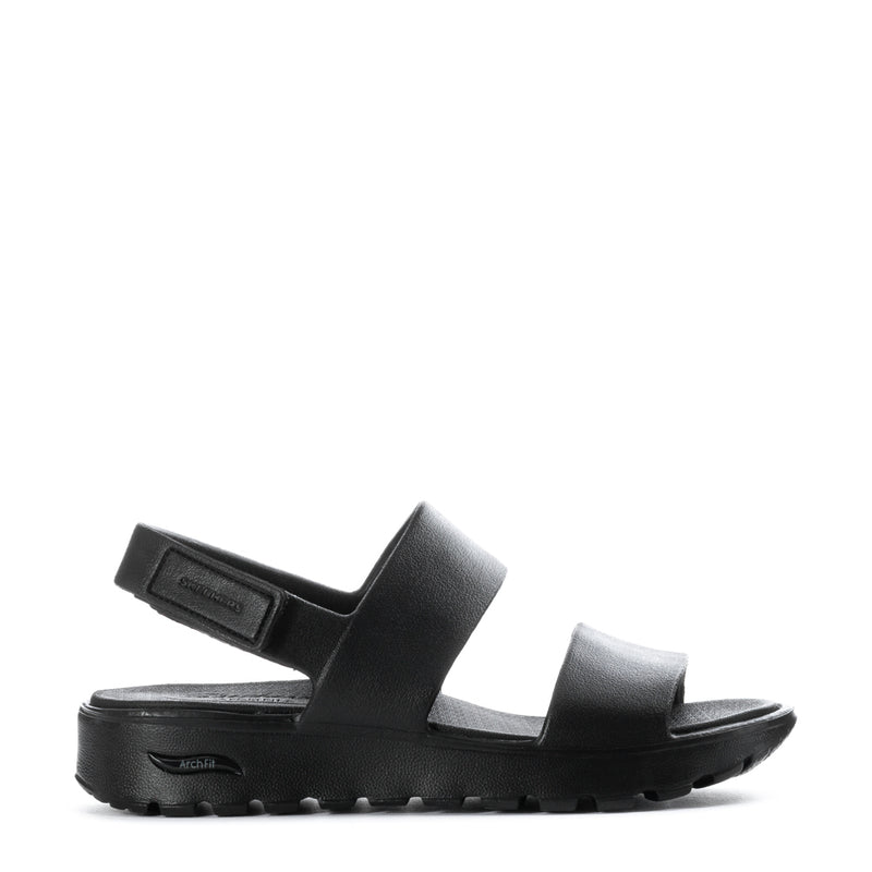 Foamies women's black sport sandals with wide toe straps and slingback