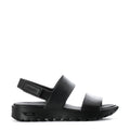 Foamies women's black sport sandals with wide toe straps and slingback