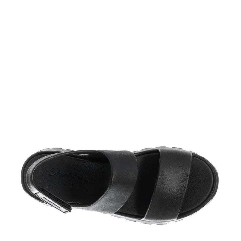 Foamies women's black sandal interior showing cushioned insole and toe strap