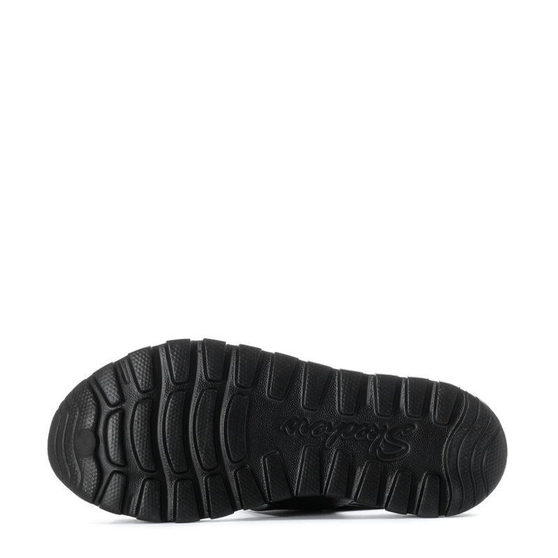 Foamies women's black sandal outsole with textured traction tread
