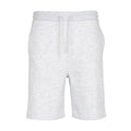 Men's French terry shorts, grey heather, drawstring waist front view