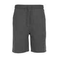 Men's charcoal french terry shorts with drawstring waist and front pockets