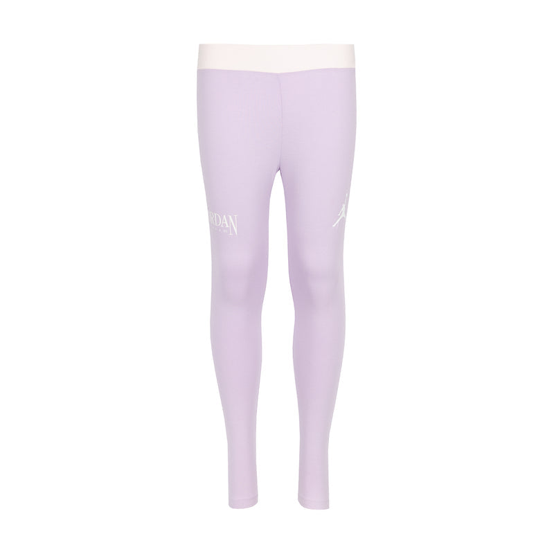 Youth violet leggings with small thigh logo
