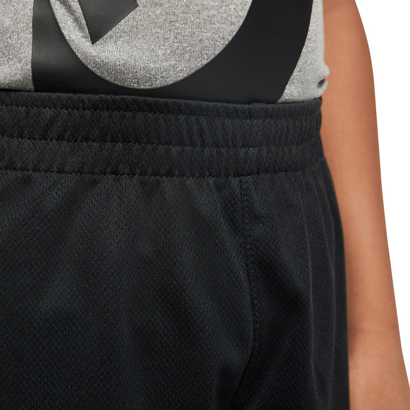 Kids Nike short set: black textured shorts with elastic waistband