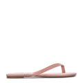 Women’s blush nubuck flip-flop sandals with thin thong strap