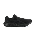 Black ASICS men’s extra wide running shoe, lace-up with cushioned midsole