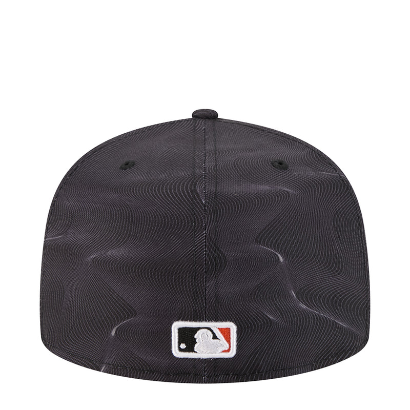 Dark baseball cap with MLB batter icon patch on front
