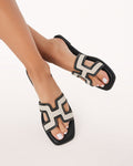GORDY - WHEAT LINEN-BLACK-Sandals-Billini-BILLINI USA