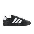 Men's adidas Grand Court 3.0 low-top sneakers, black with white 3-Stripes