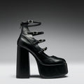 Gurren Strappy Platform Heels - Right View