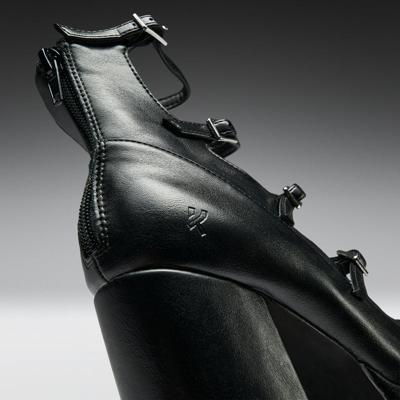 Gurren Strappy Platform Heels - Back Zip and Heel