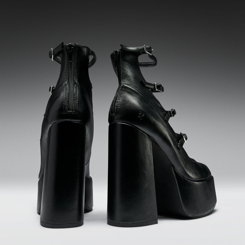 Gurren Strappy Platform Heels - Back View