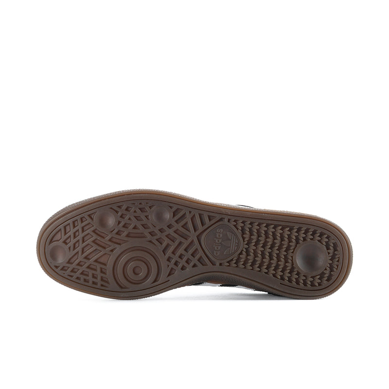 Brown rubber outsole with tread and embossed adidas details