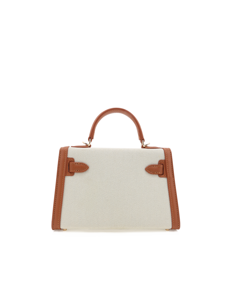HARIETTE HANDLE BAG - NATURAL LINEN-TAN-Handbags-Billini-BILLINI USA