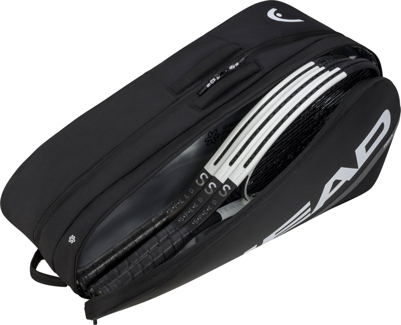 Head Tour 9 Racquet Tennis Bag L in Black/White