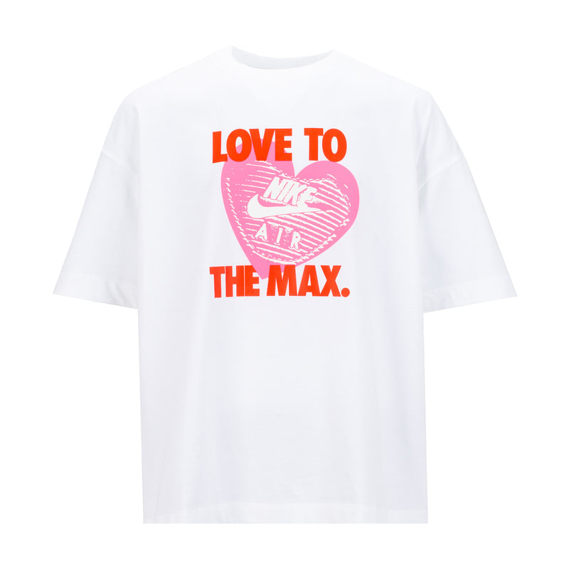 Youth white graphic heart tee with 'LOVE TO THE MAX.' text