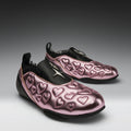Heartbreaker Sporty Slip On Shoes- Pink