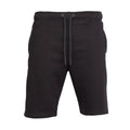 Men's dark anthracite heavyweight fleece short with gray drawstring and elastic waistband