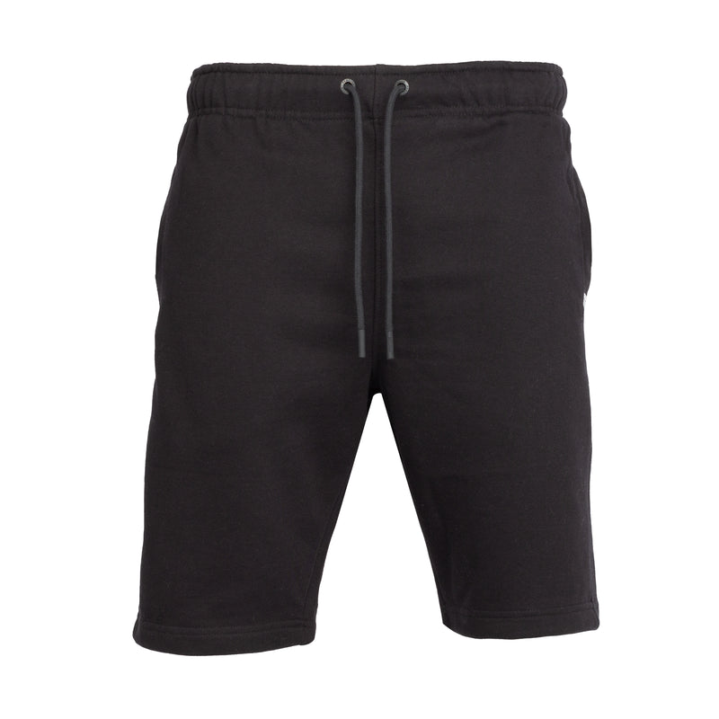 Men's dark anthracite heavyweight fleece short with gray drawstring and elastic waistband