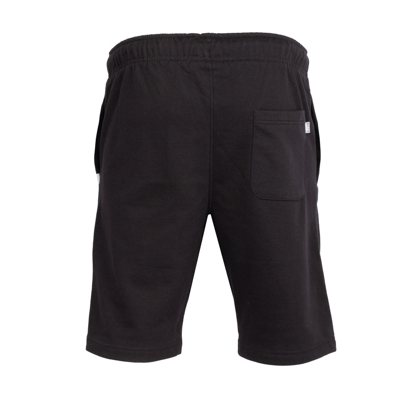 Men's dark anthracite heavyweight fleece short with back pocket and elastic waist