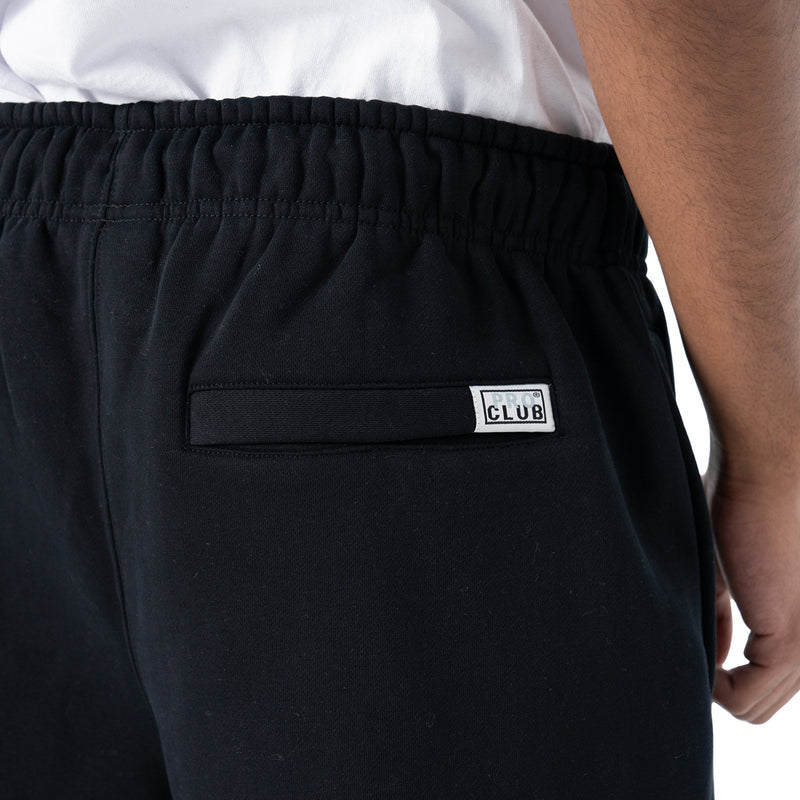 Black elastic waistband with drawstring and PRO CLUB label patch
