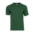 Men's forest green heavyweight crew neck T-shirt, short sleeves