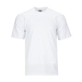 Men's white crew neck short-sleeve T-shirt, heavyweight knit