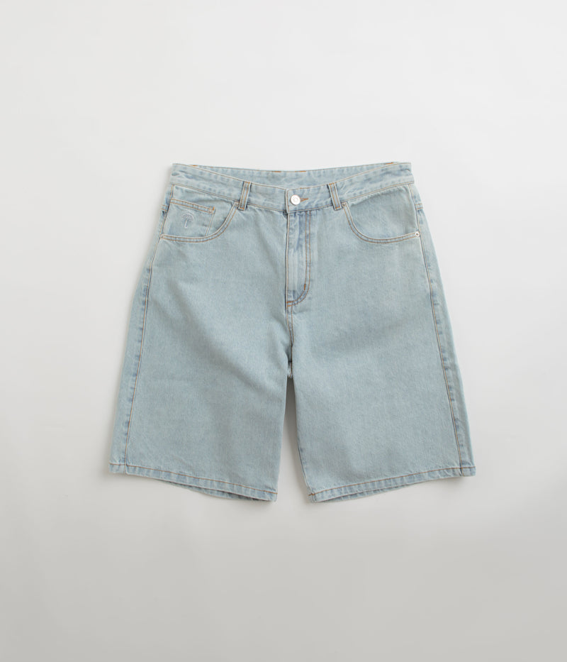 Helas Dieu Grec Jeans Shorts in Light Blue