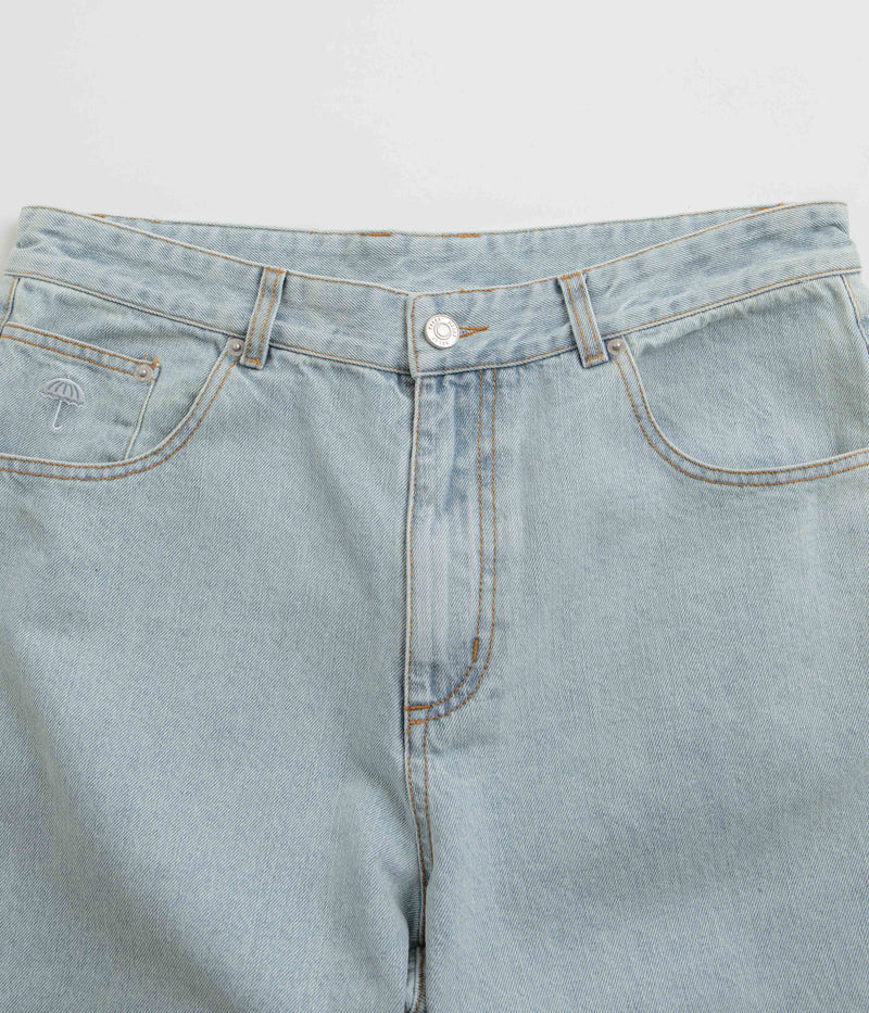 Helas Dieu Grec Jeans Shorts in Light Blue