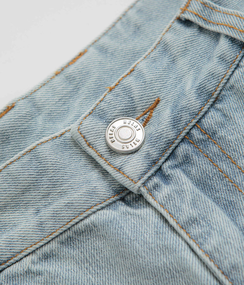 Helas Dieu Grec Jeans Shorts in Light Blue