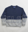 Helas Negative Crewneck Sweatshirt in Grey and Navy