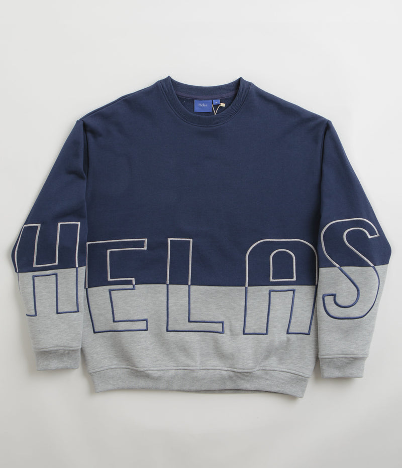 Helas Negative Crewneck Sweatshirt in Grey and Navy