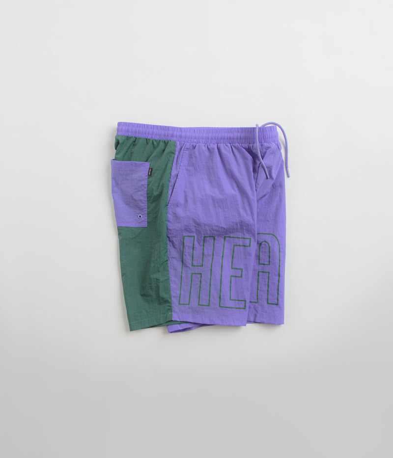 Helas Negative Swim Shorts in Purple and Green