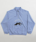 Helas Save Helas Quarter Zip Sweatshirt in Grey Blue
