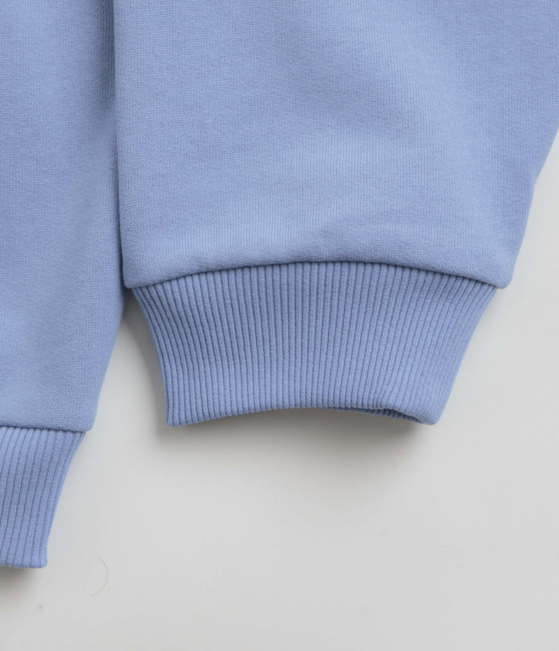 Helas Save Helas Quarter Zip Sweatshirt in Grey Blue