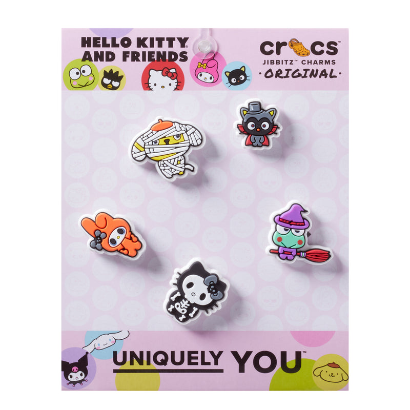 Halloween jibbitz charm set with five character charms on display card
