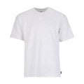 Men's heathered light gray crewneck short-sleeve T-shirt