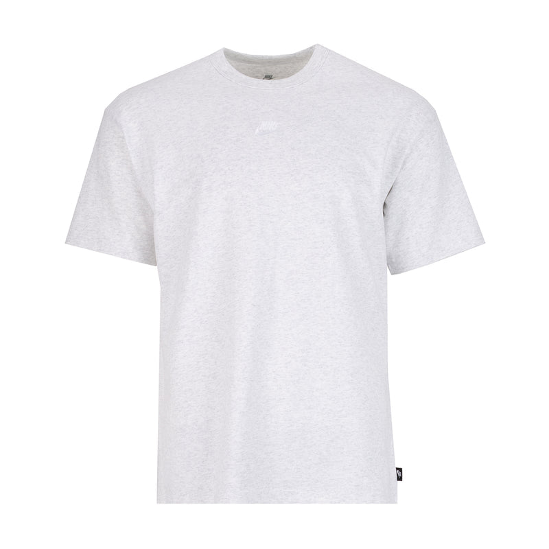 Men's heathered light gray crewneck short-sleeve T-shirt