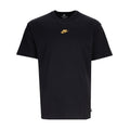 Men's black Nike short-sleeve t-shirt with small gold swoosh logo