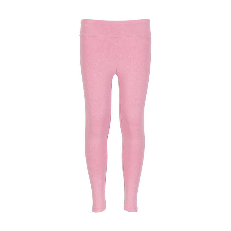 Youth full-length leggings in subtle mauve with wide waistband