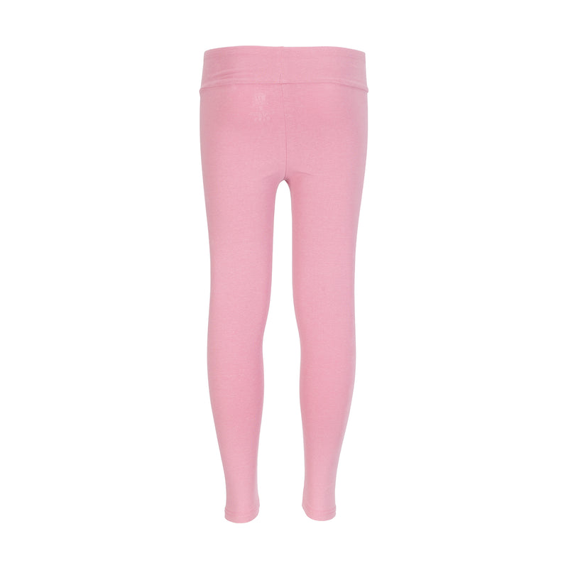 Youth subtle mauve leggings with wide waistband and full-length legs
