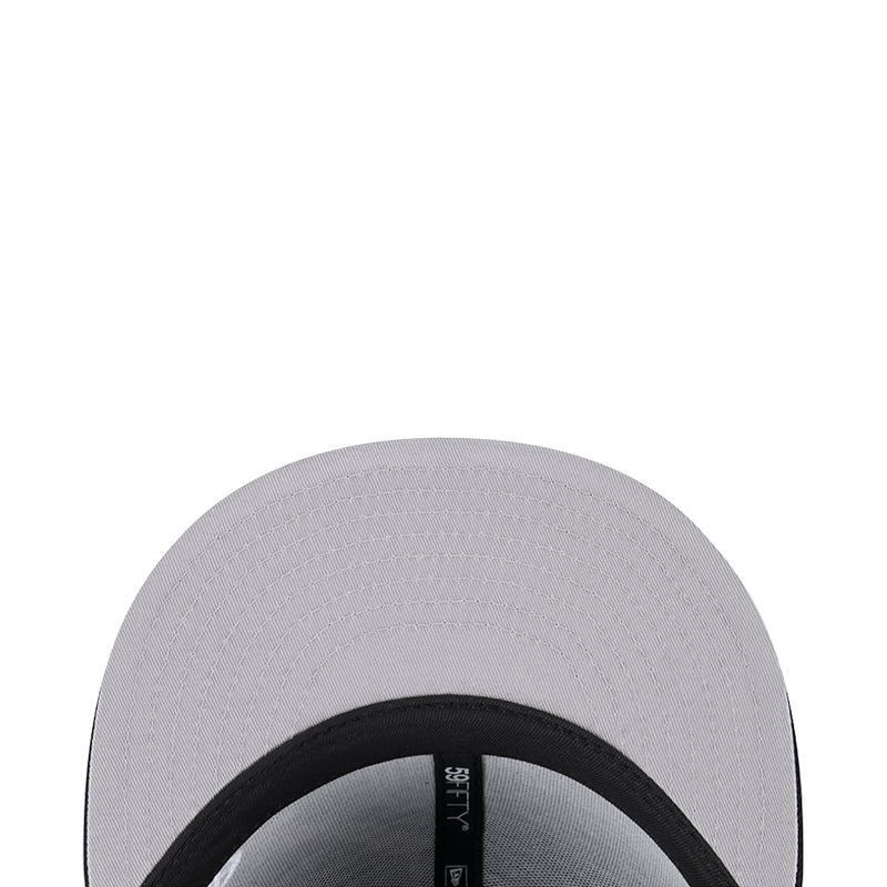 Light gray cap crown with black inner brim lining visible in close-up
