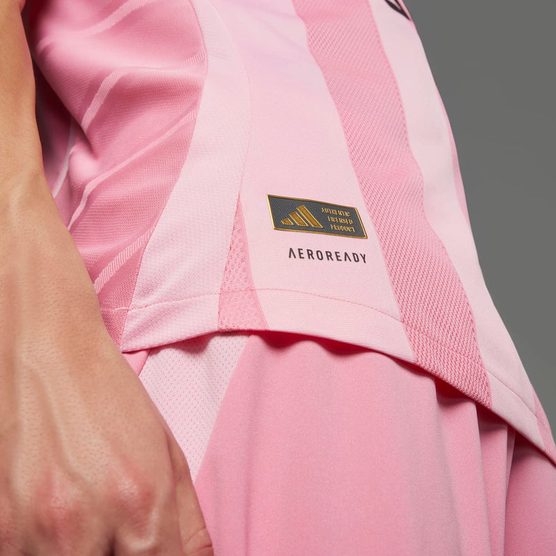 Men's Inter Miami pink jersey with AEROREADY label on chest